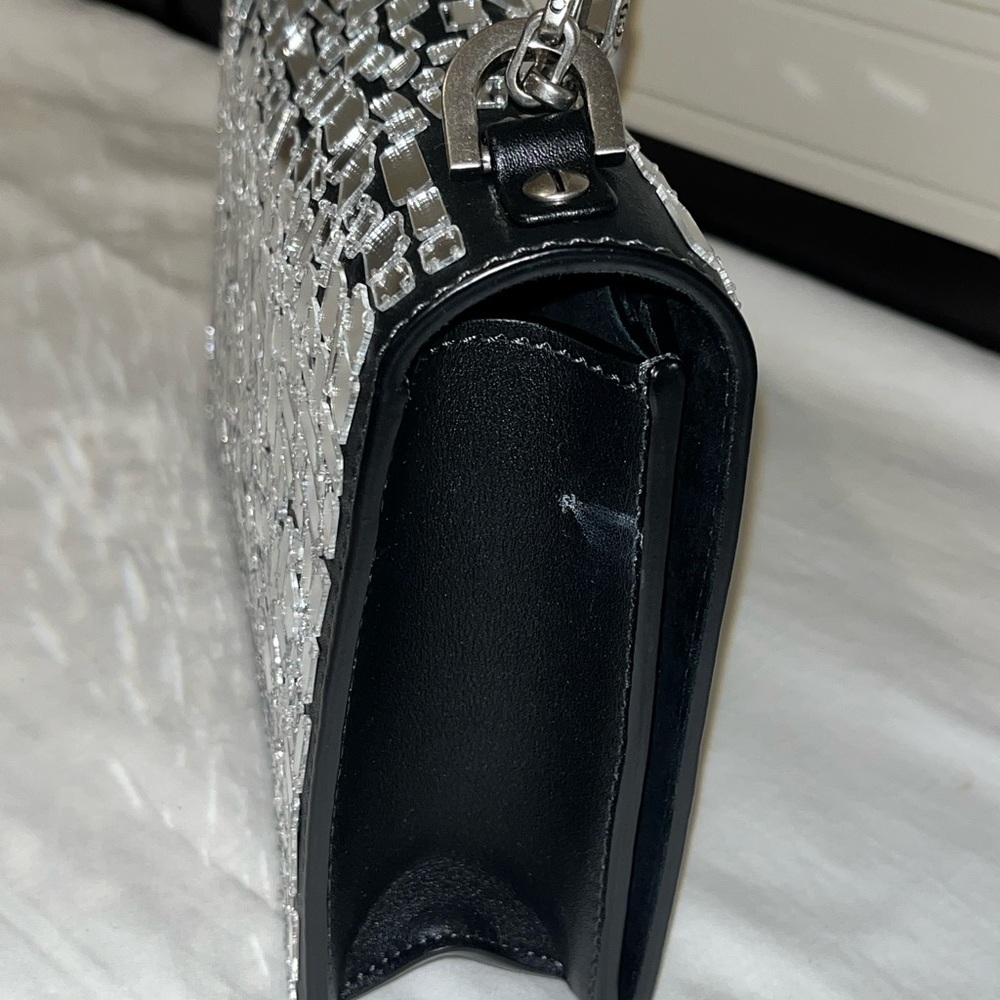 Christian Dior J'Adior Black Smooth Calf Skin Embroidered Mosaic Mirror … - Picture 3 of 12